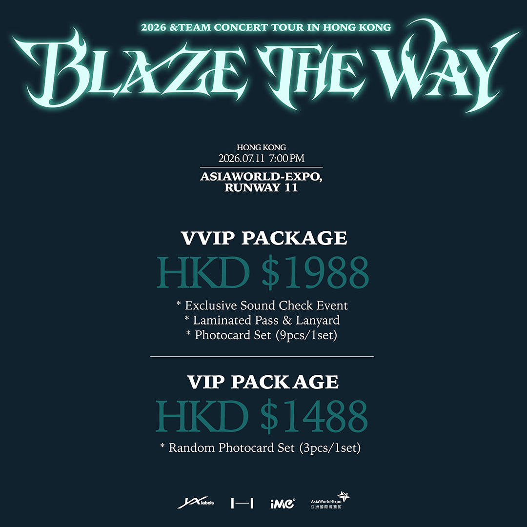 Hong Kong] 2026 &TEAM CONCERT TOUR 'BLAZE THE WAY' IN HONG KONG
